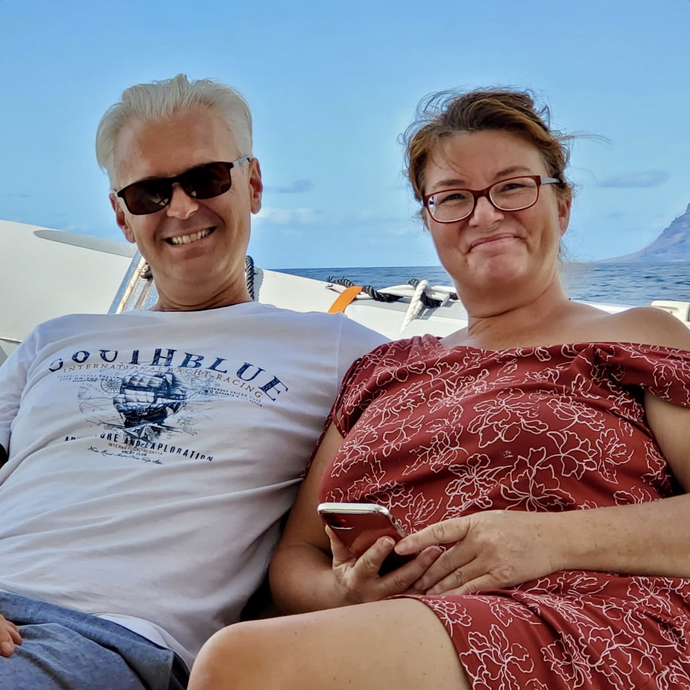 Kerstin und Martin an Bord