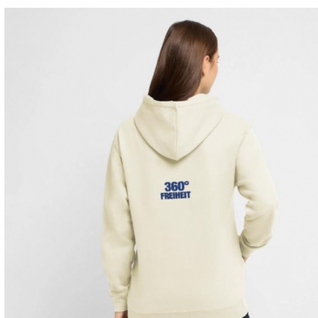 Hoodie-Rückansicht mit 360° Freiheit